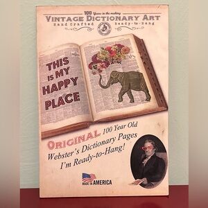 Vintage Dictionary Art Pic